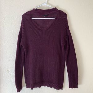 Purple Vneck Sweater